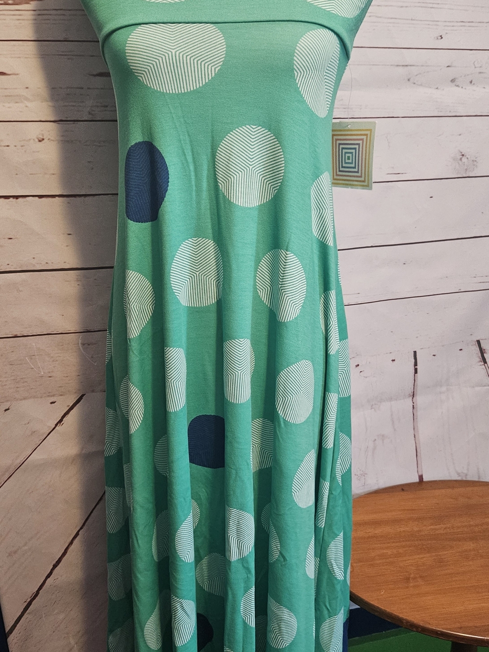 LuLaRoe Teal Green Polka Dot Maxi Skirt XS